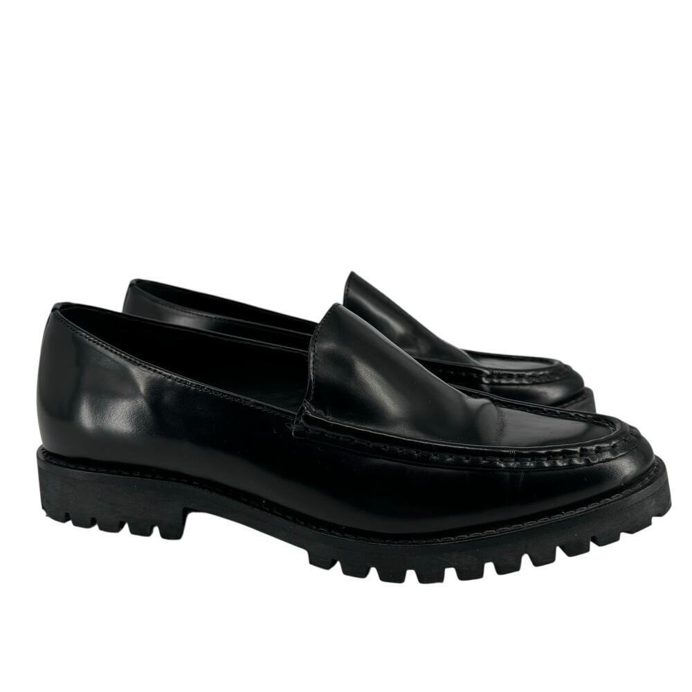 COS Ridged Sole Leather Loafers Black US 9.5 / 41 Quiet Luxury Scandi Minimal